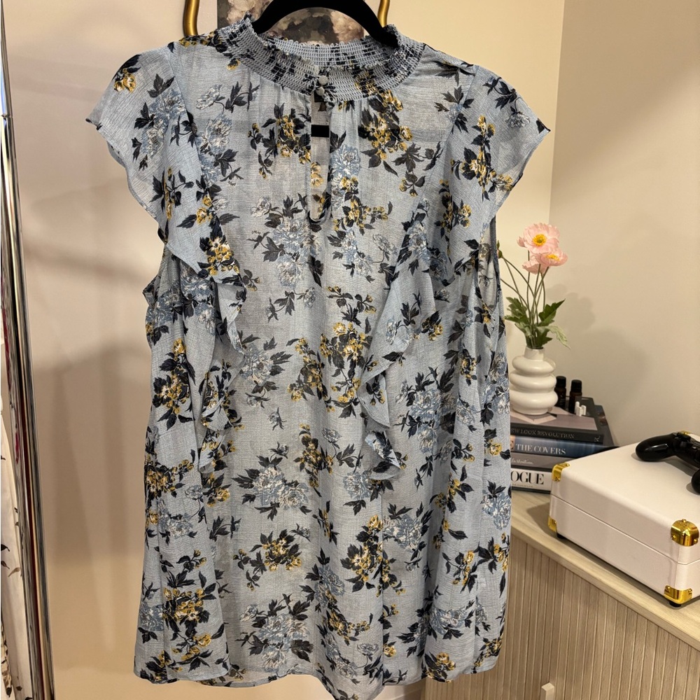 Floral Ruffle Blouse